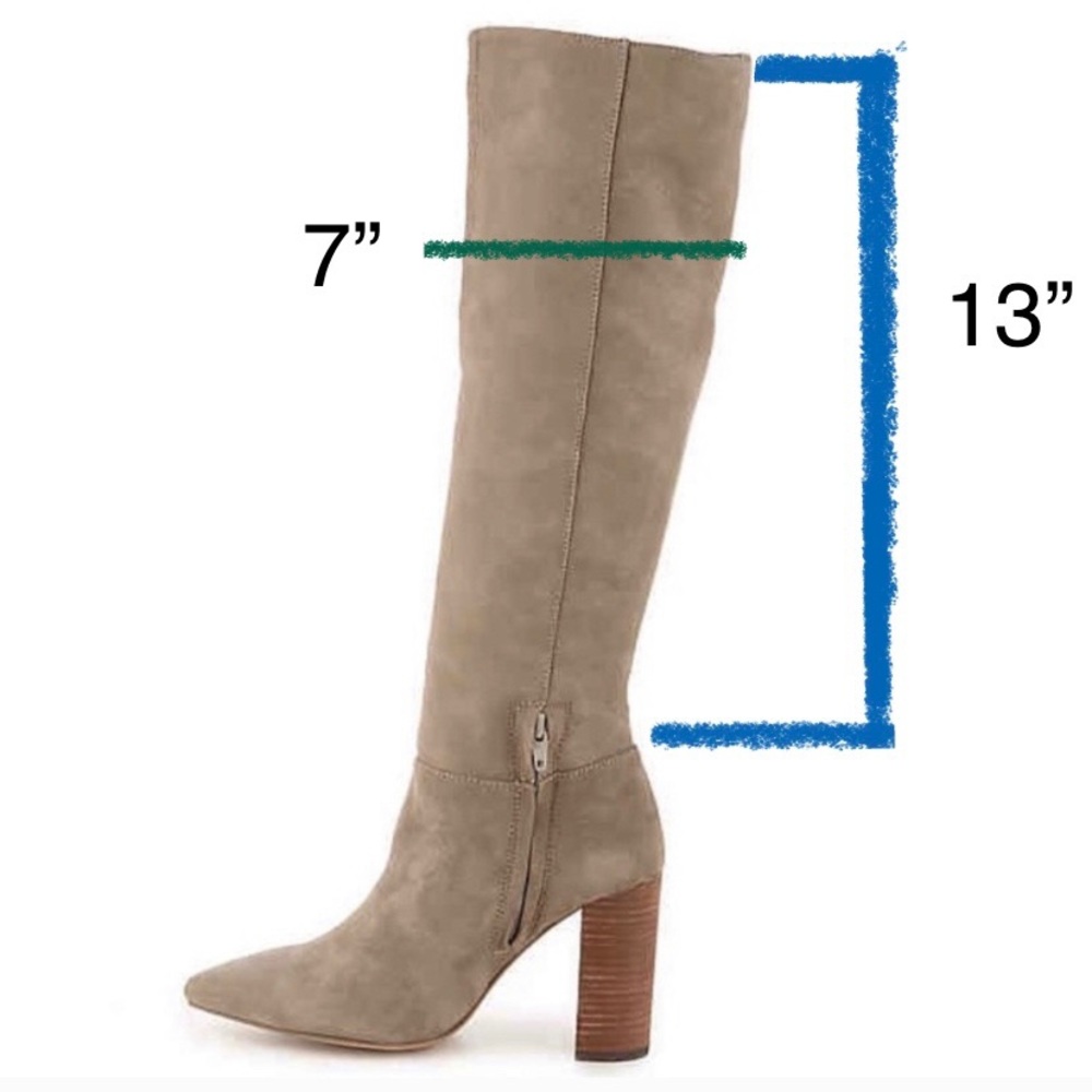 NWOB Steve Madden Tan Suede Fiela Knee High Boots - Picture 7 of 10